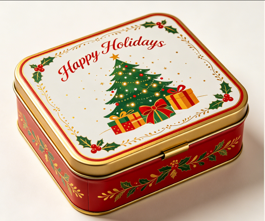 Holiday Candy Tin Box Holiday Candy Tin Box